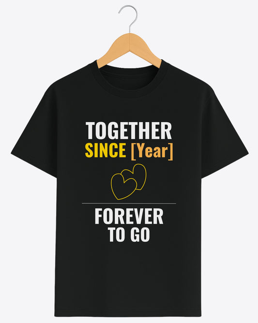 ANT004 – Together Since [Year] Custom Anniversary T-Shirt | Personalized Couple Gift