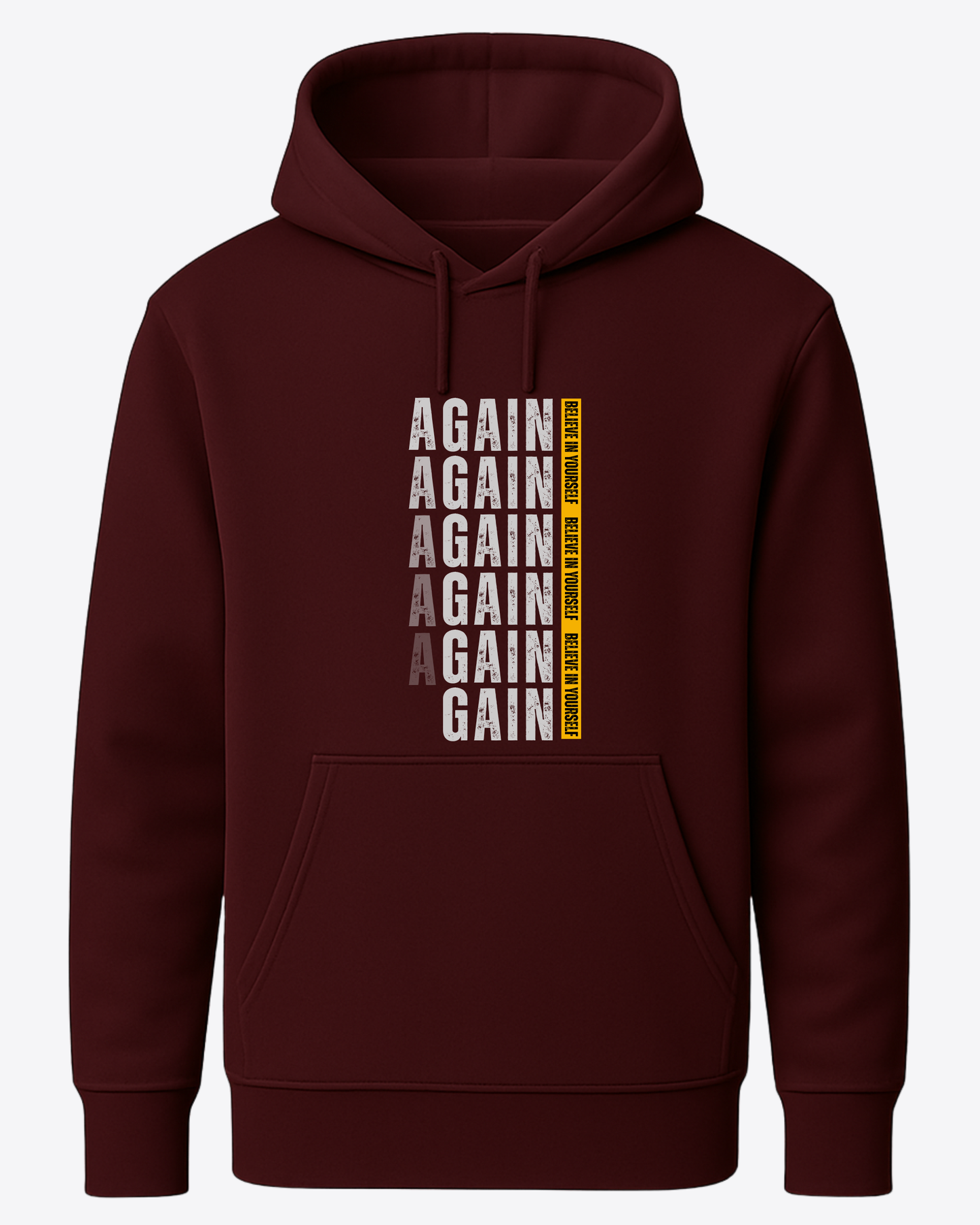 Again Gym Hoodie | Never Quit Fitness Motivation Hoodie | 300 GSM Cotton Fleece | Custom Vastra