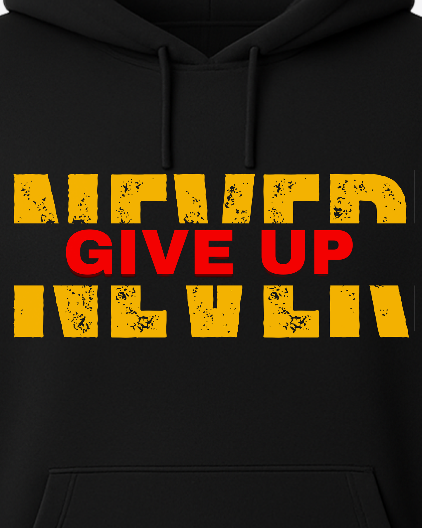 Never Give Up Motivational Hoodie | Gym & Fitness Hoodie | Premium 300 GSM Cotton | Custom Vastra