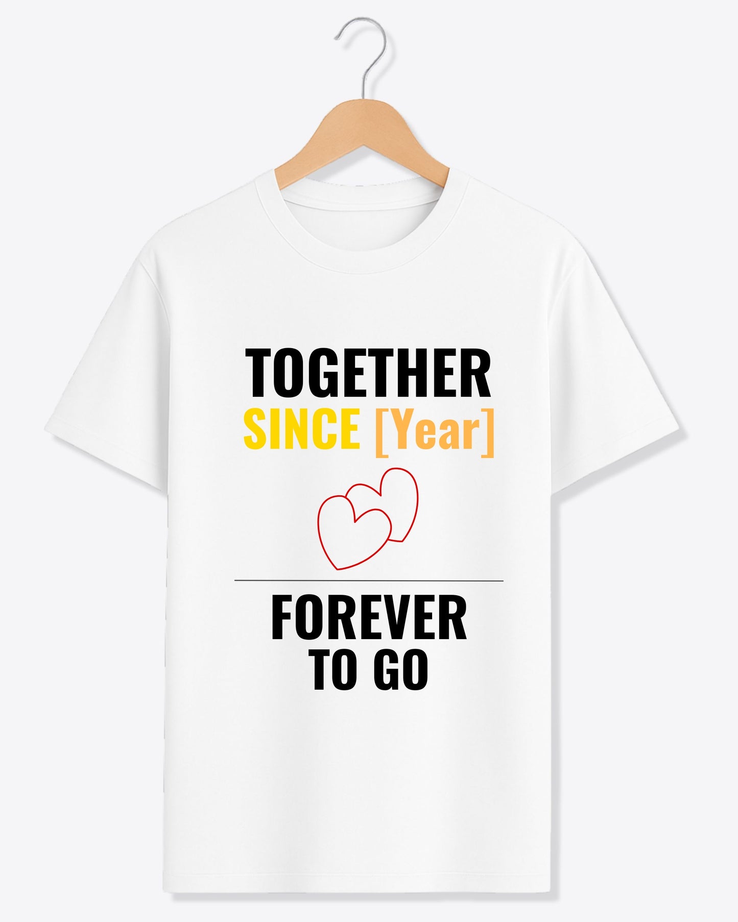 ANT004 – Together Since [Year] Custom Anniversary T-Shirt | Personalized Couple Gift