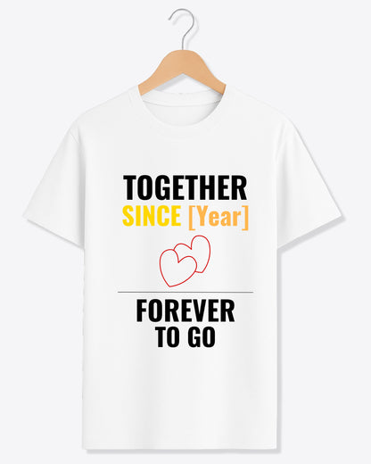 ANT004 – Together Since [Year] Custom Anniversary T-Shirt | Personalized Couple Gift