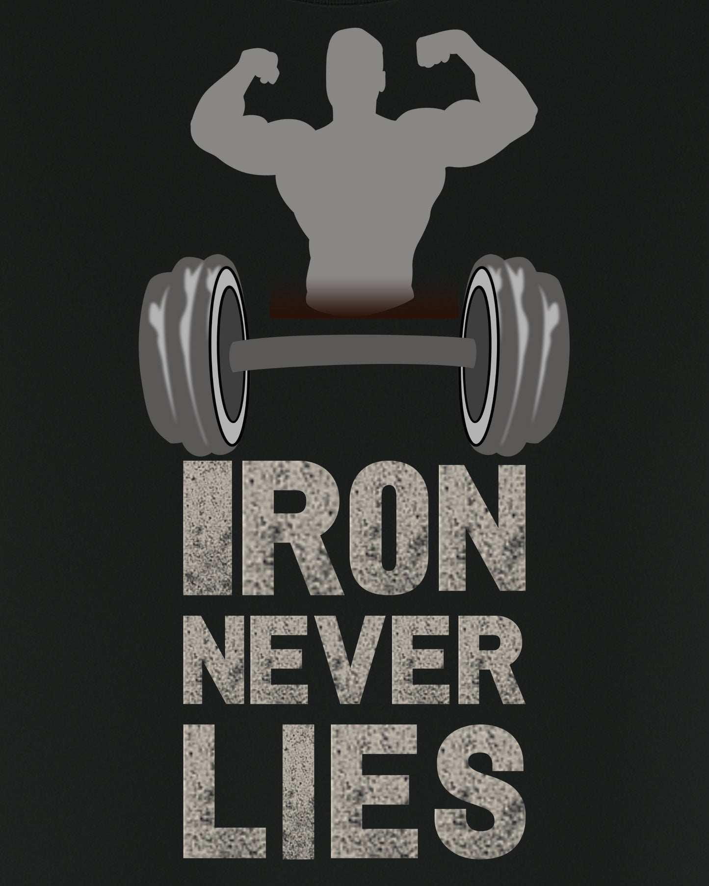 Iron Never Lies Gym Motivation Tee | Unisex Fit | Black