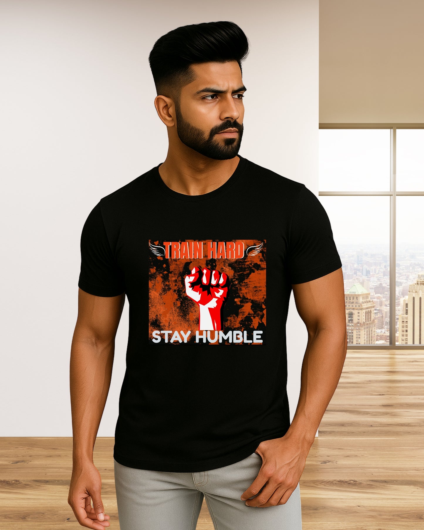 Train Hard Stay Humble Tee | Bold Workout Wear | Unisex Fit