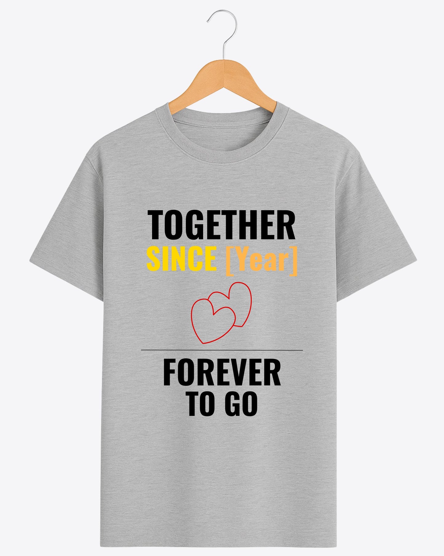 ANT004 – Together Since [Year] Custom Anniversary T-Shirt | Personalized Couple Gift