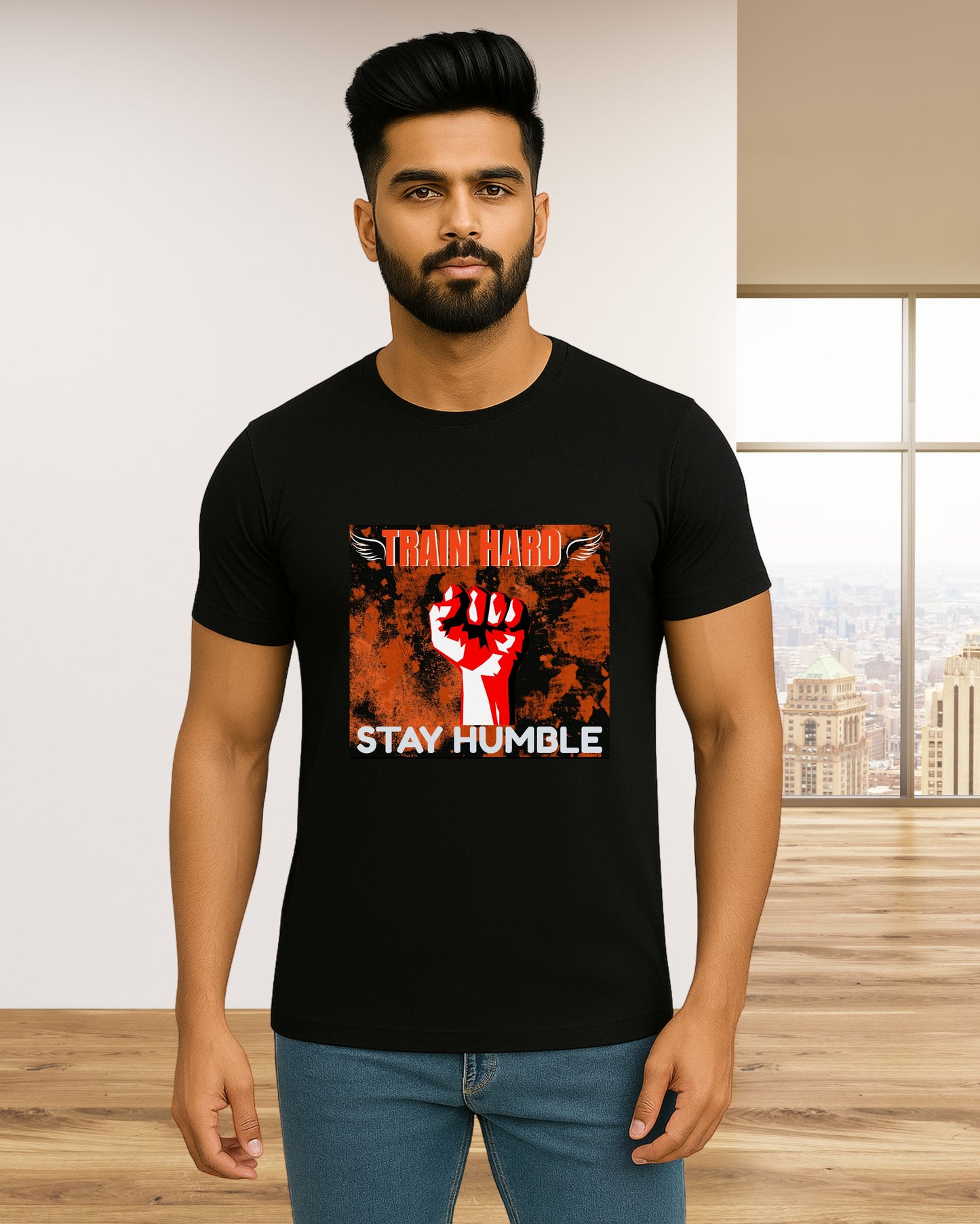 Train Hard Stay Humble Tee | Bold Workout Wear | Unisex Fit