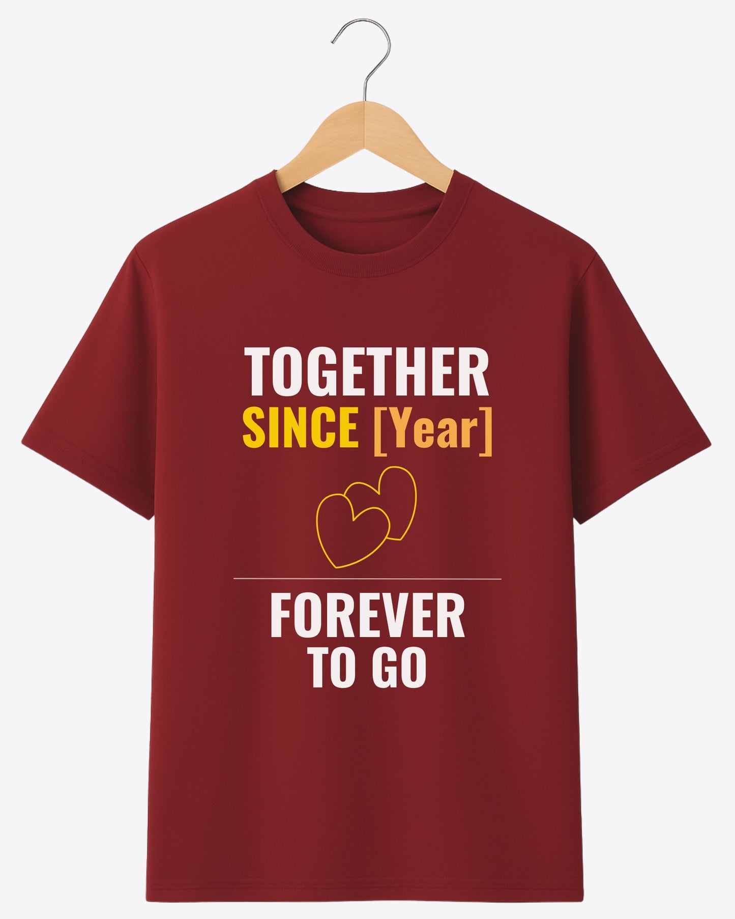 ANT004 – Together Since [Year] Custom Anniversary T-Shirt | Personalized Couple Gift