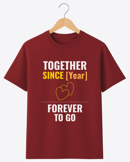 ANT004 – Together Since [Year] Custom Anniversary T-Shirt | Personalized Couple Gift