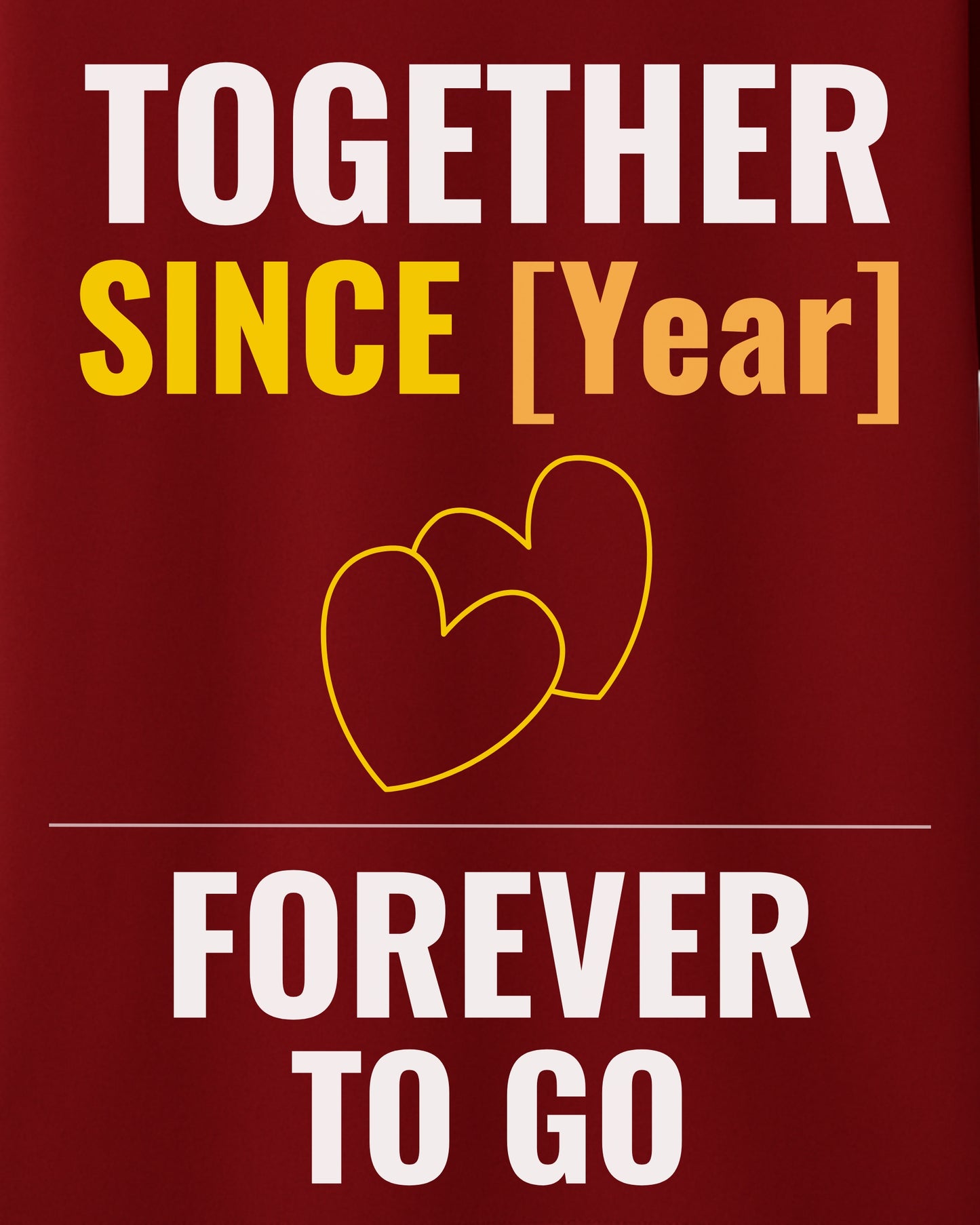 ANT004 – Together Since [Year] Custom Anniversary T-Shirt | Personalized Couple Gift