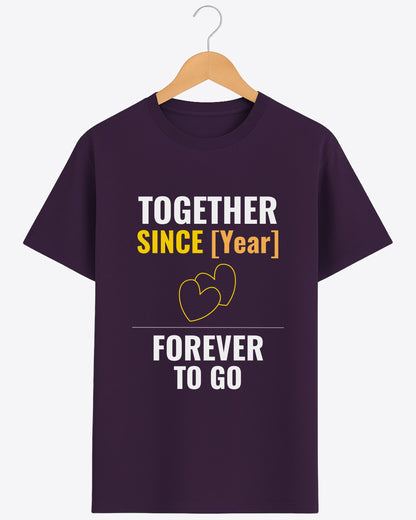 ANT004 – Together Since [Year] Custom Anniversary T-Shirt | Personalized Couple Gift